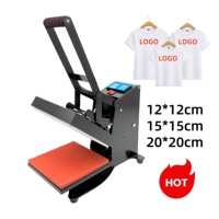 Presse à chaud mini 10x10 12x12 15x15 20x20cm pour l'impression de logos sur col de T-shirt, imprimante par sublimation, vente en gros