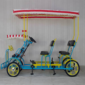 Vélo à quatre <span class=keywords><strong>roues</strong></span> à pignon fixe <span class=keywords><strong>4</strong></span> <span class=keywords><strong>roues</strong></span> Quad Bike Sightseeing 20 "multi-personnes Vélo vélo pour parents et enfants Vélo sûr - Product Image 3