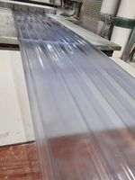 Tuile de toiture transparente en plastique imperméable moderne pour extérieur, panneau de toiture ondulé en PRV pour temple et appartement