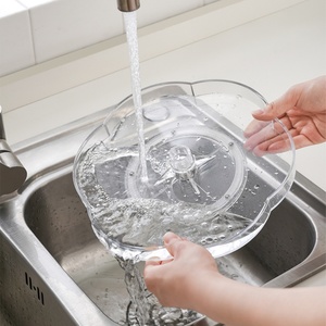 Transparent Double-Tier Standing Type PS Material Home Cosmetics & <b>Kitchen</b> <b>Rack</b> Rotating Storage Tray & Seasoning <b>Rack</b> - Product Image 2