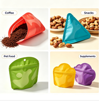 Sachet alimentaire personnalisé découpé sur mesure, forme irrégulière, en Mylar holographique, qualité alimentaire, thermoscellable, impression numérique, sac plastique en aluminium