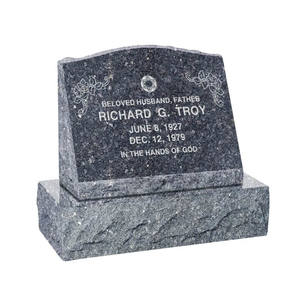 Оптовая продажа от производителя: Дешевый черный гранитный надгробный памятник, наклонная надгробная плита, уникальный мемориал, уличные надгробия в европейском стиле - Product Image 2