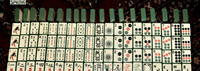 Tuiles de Mahjong Classiques Édition Bordure Verte 160 Pièces en Acrylique Caractères Chinois Vintage Dragon Phénix pour Soirée Thème Jeux