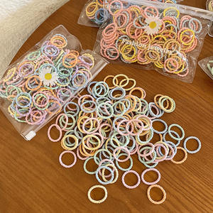 Paquete de 100 Unidades de Pequeñas Bandas Elásticas para el Cabello, Bandas de Goma de Colores para Bebés - Product Image 4