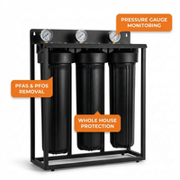 Système de purification d'eau pour toute la maison, robuste, 3 étapes, 20x4.5, avec support et manomètres, qualité industrielle
