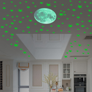 Décoration murale sel-adhésif lumineux 3d étoiles de lune autocollants lumineux - Product Image 6