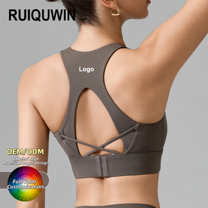 RUIQUWIN Factory Custom Seamless Yoga Bra Women Wholesale High Support Sports Bra Backless Breathable Padded Gym Fitness Wear - Product Image 1