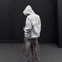 Sweat-shirt en tissu éponge OEM pour hommes, vente en gros, col rond en coton épais, molleton, tissu éponge, manches raglan, tous les sweats personnalisables