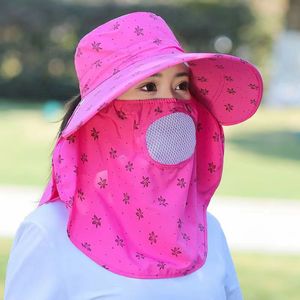 Sombrero de Sol de Ala Ancha Estilo Coreano para Mujer con Protección para el Cuello, Malla Transpirable, Sombrero de Verano para Exteriores - Product Image 4