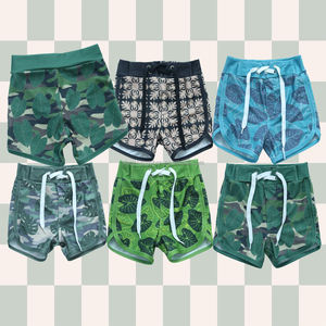ホットセール男の子の水泳トランクスカスタマイズハワイプリント夏キッズビーチショーツキッズ洋風水着ショート - Product Image 1