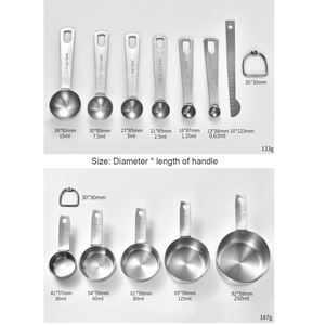 ODM OEM misurini e cucchiai in acciaio inossidabile cucchiaio misurino per cucina - Product Image 3