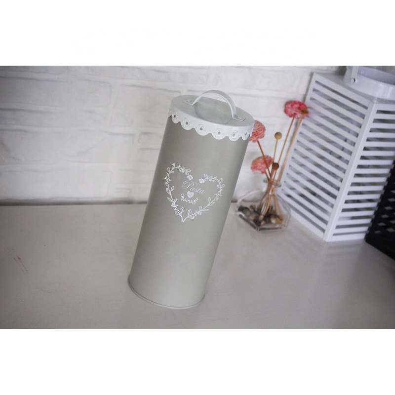 Высококачественный цилиндрический контейнер для хранения макаронных изделий, дозатор для ванны для макаронных изделий, металлическая кухонная банка для хранения, контейнер для спагетти, контейнер для макаронных изделий