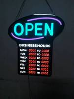 Heures d'ouverture LED Sign Logo Display Remote Controller 10mm Pixel Digital Poster for Indoor Outdoor for Shopping Calls OEM Available
