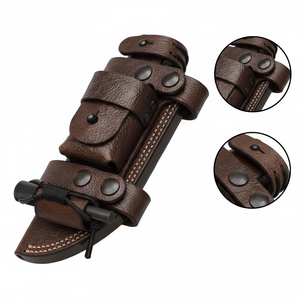 Funda de Cuero de Grano Rico para Cuchillos de Hoja Fija Tracker, Venta Caliente 2021, Fabricante OEM - Product Image 1