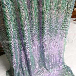 Sáng Bóng Mềm Linh Hoạt Thời Trang Kim Loại Vải Trang Chủ Trang Phục Dệt Nhôm Kim Loại Lưới Sequin Vải - Product Image 5