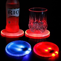 Sous-verre en plastique lumineux à LED avec capteur de gravité, logo personnalisé, ambiance scintillante pour bar et soirée KTV