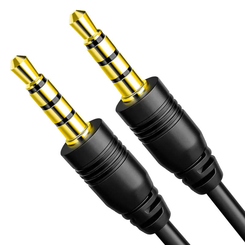 Hifi stejack Jack Stereo kulaklık jak kablosu 3.5mm tel altın kaplama erkek araba hoparlörü Aux kablosu ses uzatma kablosu