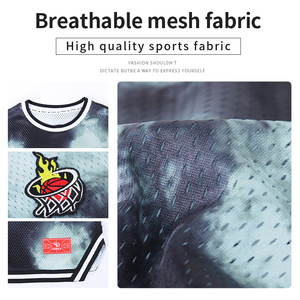Conçu sur mesure Chemise en maille surdimensionnée en jersey Boxy pour hommes Polyester respirant Impression par sublimation Logo brodé Basketball vierge - Product Image 5