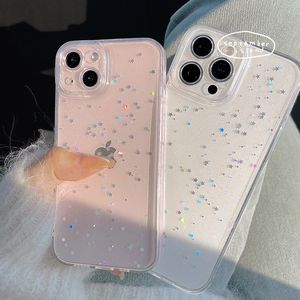 Étui transparent à paillettes de luxe pour <span class=keywords><strong>iPhone</strong></span> 14 Plus 13 Pro Max 12 11X8 7 étui transparent à paillettes pour téléphone portable étoile antichoc - Product Image 2