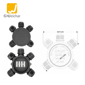 Caja de Conexiones Circular para Exteriores, Impermeable <span class=keywords><strong>IP68</strong></span>, Ignífuga, Sumergible, para Enterrar en el Suelo, Conector de Cinco Vías, 450V 17.5A - Product Image 2