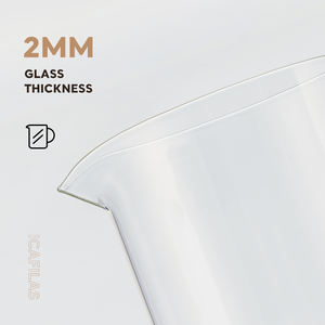 Cafetière à piston en verre 800 ml avec filtre combiné et mailles ultra-fines pour café et thé - Product Image 5