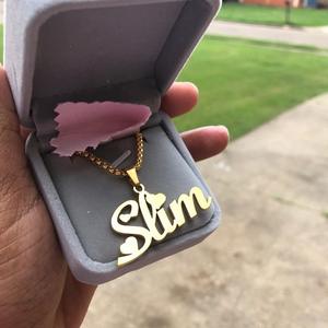 Lateefahパーソナライズネックレスユニセックスステンレス文字DIYカスタムネームネックレス - Product Image 2