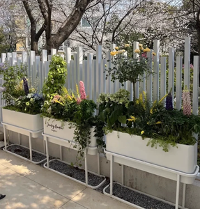 Jardinière surélevée en métal <span class=keywords><strong>pour</strong></span> extérieur, grande boîte de plantation, <span class=keywords><strong>pot</strong></span> de fleurs étanche <span class=keywords><strong>pour</strong></span> la décoration de magasin - Product Image 5