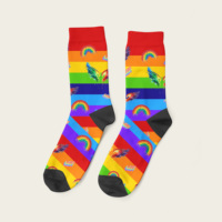 Chaussettes populaires en coton rayé, motif drapeau arc-en-ciel LGBT, pour le Festival de la fierté gay, lesbien, queer, bisexuel et transgenre