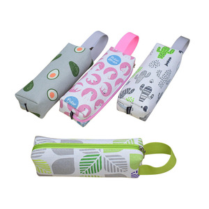 Inclusive Canvas Pencil Case Digital Printing Zipper Closure Korean Style School Office Use - Product Image 5