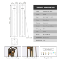 Vente en gros en usine de lampe murale LED carrée en aluminium étanche moderne pour décoration d'hôtel et de jardin