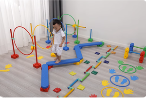 Circuito <span class=keywords><strong>de</strong></span> Obstáculos para Niños, Entrenamiento <span class=keywords><strong>de</strong></span> Equilibrio y Coordinación, Juego <span class=keywords><strong>de</strong></span> Saltos, Aros <span class=keywords><strong>de</strong></span> Agilidad <span class=keywords><strong>de</strong></span> Plástico Resistente, Equipo Sensorial - Product Image 2