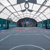 Grandes tentes de sport portables Tente de terrain de padel intérieure de haute qualité Polygone en aluminium Salle de sport temporaire de stade supérieur