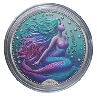 Nouvelle pièce de monnaie sirène exquise pièce en métal personnalisée artisanat en métal personnalisé Collection de défis pièce cadeau commémorative