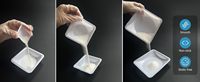Paquete de 125 Platos Desechables Negros de PP de Grado Alimenticio, Bandejas Cuadradas de 100 ml, Antiestáticos, Fáciles de Verter, Recipientes de Laboratorio