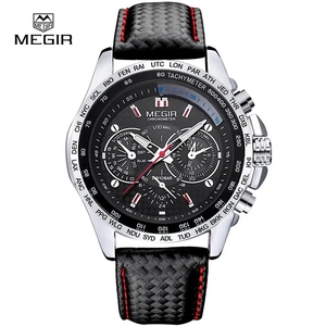 <span class=keywords><strong>MEGIR</strong></span> <span class=keywords><strong>1010</strong></span> hommes de luxe Quartz affaires sport montres homme horloge lumineux mains montre pour homme Reloj Montres Homme Uhr - Product Image 6