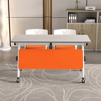Table de formation moderne à plateau rabattable, gain de place, table de conférence mobile robuste pour bureau modulaire et centre de formation