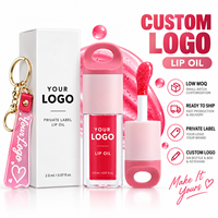 RTS 3,5ml Fruit Lip Oil Plumping High Shine Hydraterende Sleutelhanger Design Lage MOQ 1st Groothandel Aangepast Logo