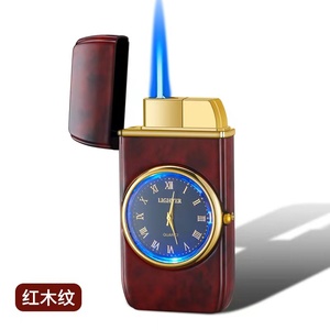 Wholesales <strong>Custom</strong> <strong>Lighter</strong> with Clock Cheap Prices Butane Gas Flint Watch <strong>Lighter</strong> for Men Cigarette - Product Image 6