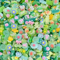 Breloques en résine plates Kawaii de dessins animés en gros pour scrapbooking DIY, accessoires pour cheveux, décorations de téléphone, pinces, colle crème décorative