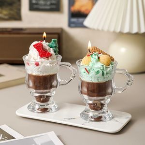 Multi Style Transparent Glass Cup <strong>Ice</strong> Cream Design Scented <strong>Candles</strong> for Party Decoration - Product Image 2