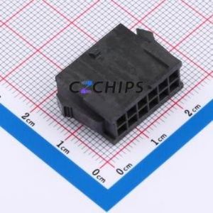 ZX-MX3.0-2-6P-HMJK Housing (Wire-to-Board / Wire-to-Wire) P=3mm Connector 2x6P 3mm Micro-Fit (MX 3.0) 3mm - Product Image 1