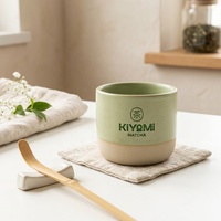 Tasse à café en céramique sans poignée avec logo personnalisé, tasse à expresso en argile mate, 100 ml, 180 ml, 230 ml, 350 ml, tasse à cappuccino en céramique