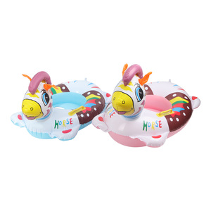<b>Inflatable</b> Horse Kids Swim <b>Float</b> Cartoon Design Thickened PVC Floating Ring For Children Water Play Summer Pool Toy - Product Image 5
