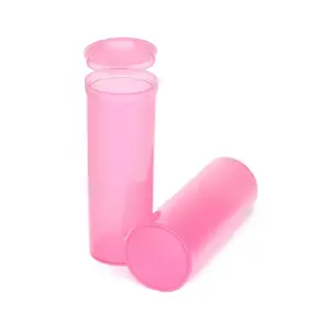 Resistente a los niños con contenedores Pop Top con viales y tapa de fácil apertura Colores de botellas de plástico multicolores