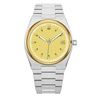 Montre-bracelet vintage pour homme, boîtier en acier inoxydable, logo personnalisé, étanche 5 ATM, mouvement à quartz, montre de luxe