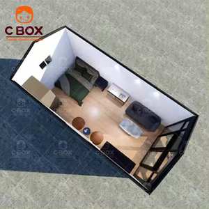 Cbox Custom, villa modulaire de luxe de 20 pieds, maisons modulaires, complexe hôtelier, chambre préfabriquée, toit en pente, maison conteneur détachable - Product Image 5