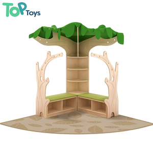 Set di Mobili Personalizzati per Biblioteca per Bambini, Scaffali per Asili Nido, <span class=keywords><strong>Angolo</strong></span> Lettura, Spazio Giochi a Forma di Casa sull'Albero - Product Image 1