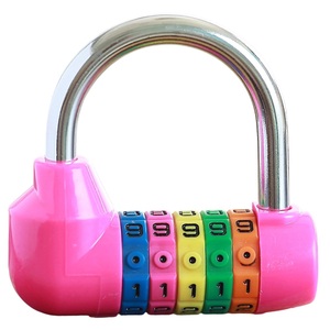 Cadenas de sécurité extérieur en U à combinaison 5 chiffres, entièrement en plastique, pour parking, boîte de rangement, bagages, panier de vélo - Product Image 4