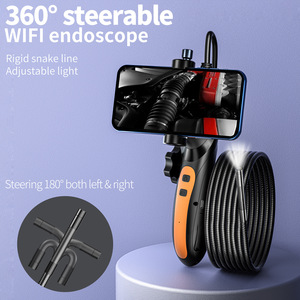 Nouvelle caméra d'inspection vidéo endoscopique articulée F180 WiFi 1080P avec objectif double caméra <span class=keywords><strong>8mm</strong></span> et câble souple ou dur - Product Image 3
