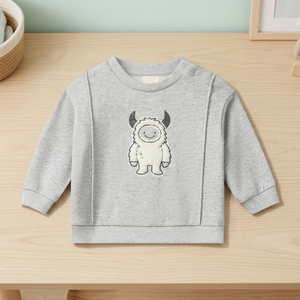 Sweat-shirt décontracté ample pour filles, brodé de dessins animés, collection Printemps-Automne, prêt à expédier, pour bébés et enfants - Product Image 2